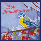 Oiseau coloré pour un anniversaire vibrant